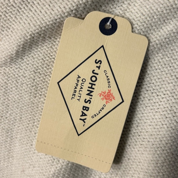 NWT St. John’s Bay Women’s Ivory Sweater - Picture 4 of 4